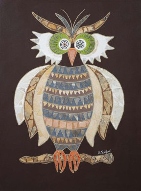 schräge Eule  60x80
