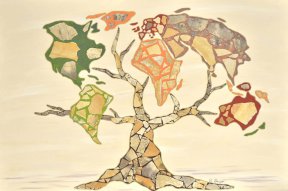 Die Welt getragen  80x120