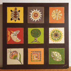 Bunt im Quadrat  80x 80