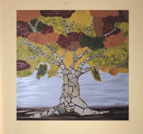 Herbstwald  80x80